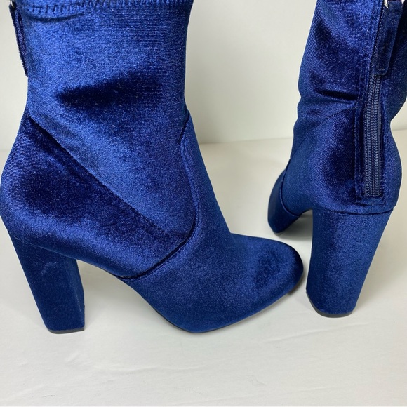 Steve Madden Shoes - Steve Madden Cobalt Blue Velvet Ankle Bootie